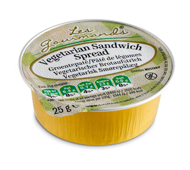 Sandwich spread Les Gourmands vega 45x25 gram cupjes