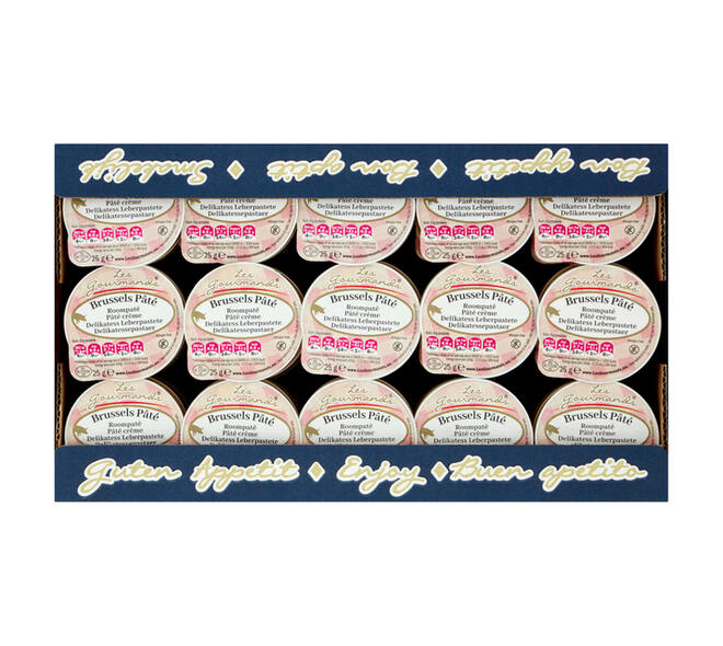Roompaté Les Gourmands Brussels 45x25 gram cupjes