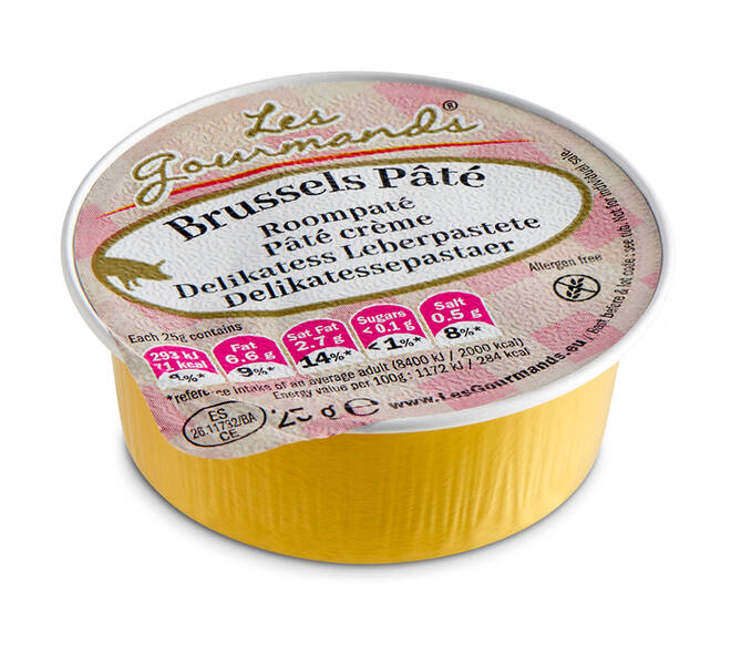 Roompaté Les Gourmands Brussels 45x25 gram cupjes