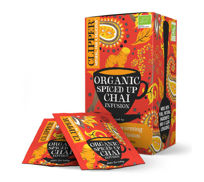 Thee Clipper spiced up chai bio 25 zakjes