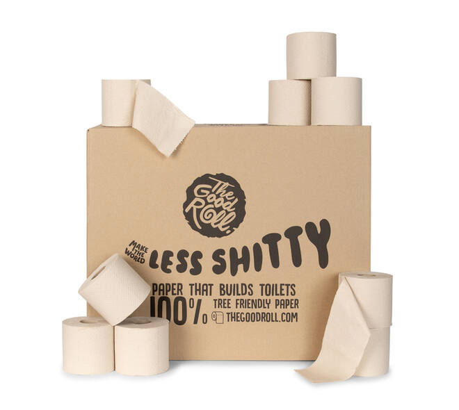 Toiletpapier The Good Roll The Panda Edition Naked bamboe 2-laags 24x300 vel naturel