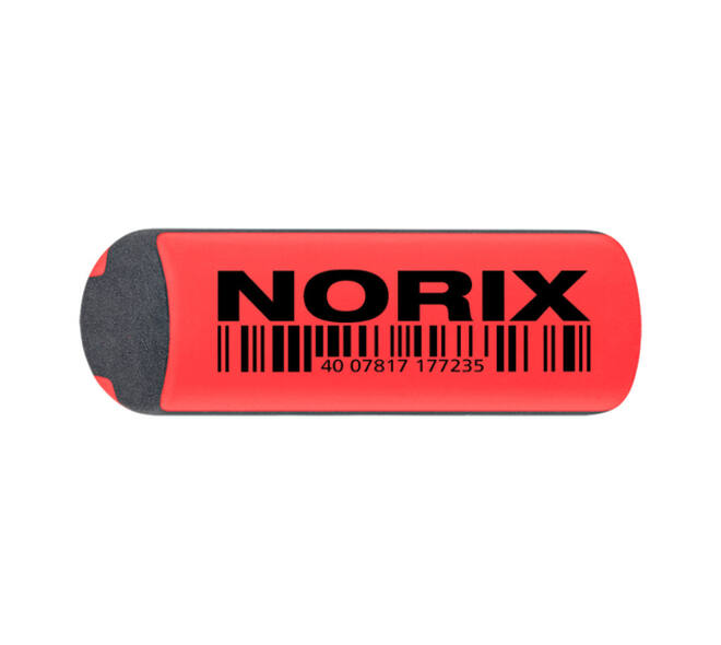 Potlood Staedtler Norix HB zwart-koraal blister à 2 stuks