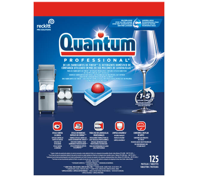 Vaatwastabletten Quantum Pro All-in-one 125 stuks