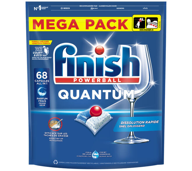 Vaatwastabletten Finish Quantum Regular 68 stuks