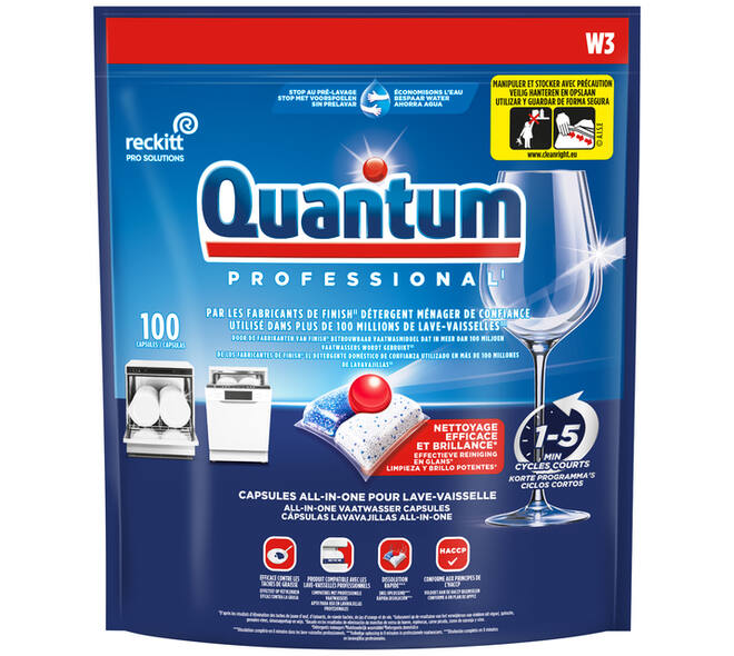 Vaatwastabletten Quantum Pro All-in-one 100 caps