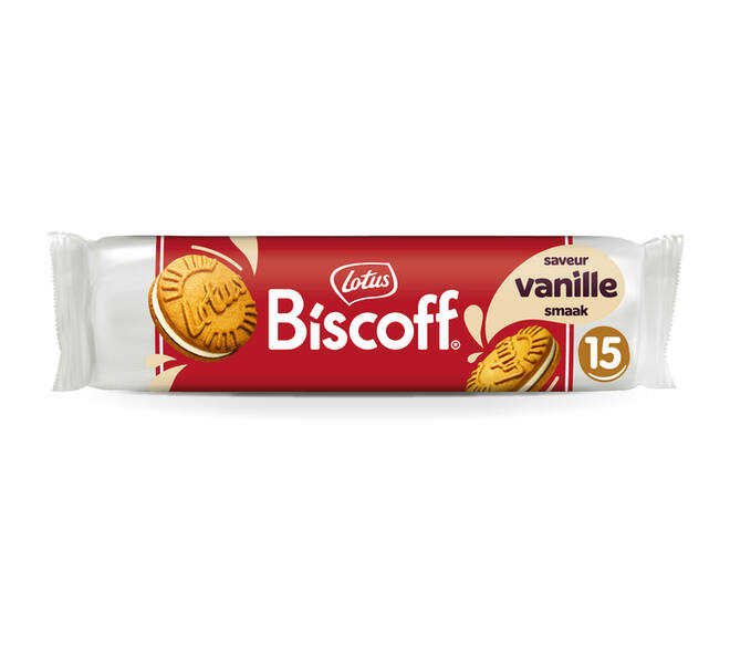 Koekjes Lotus Biscoff speculoos sandwich vanille 15 stuks