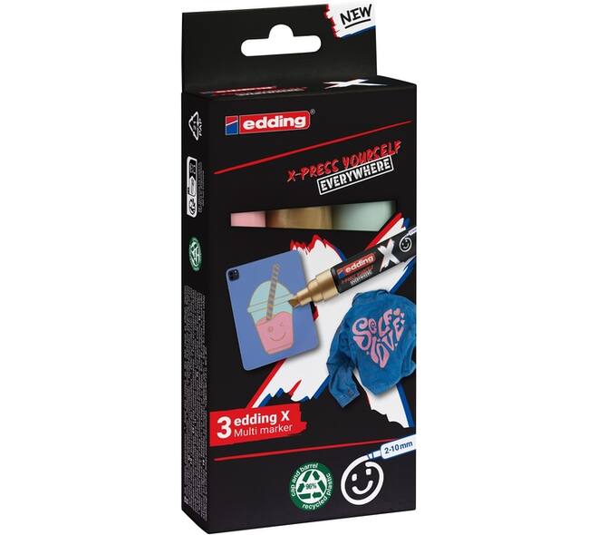Edding 6900 X multi m. 3pcs set pastel col.