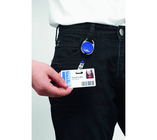 Afrolmechanisme Durable Style met drukknopsluiting blauw 10 stuks