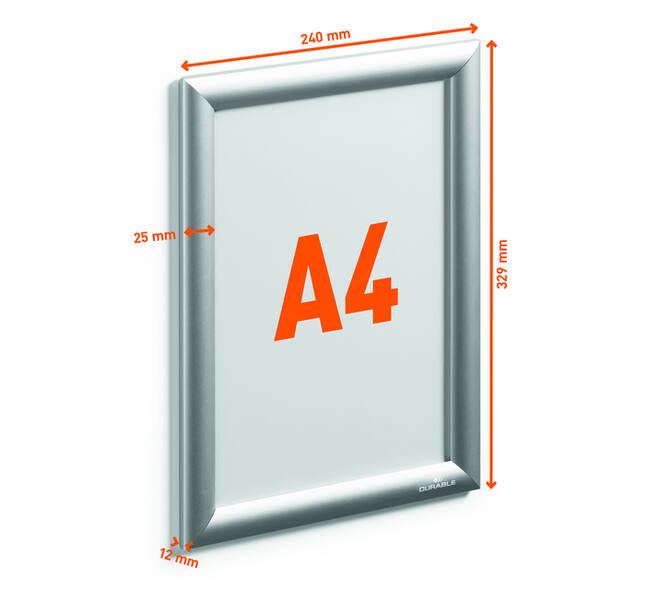 Kliklijst Durable A4 aluminium