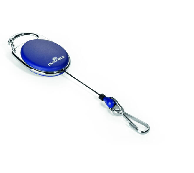 Afrolmechanisme Durable Style met karabijnhaak blauw