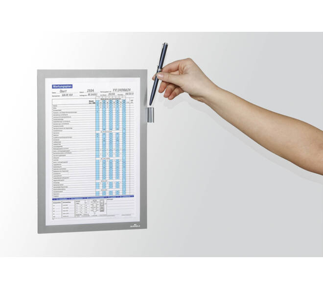 Duraframe Durable 498923 Note A4 magnetisch zilver