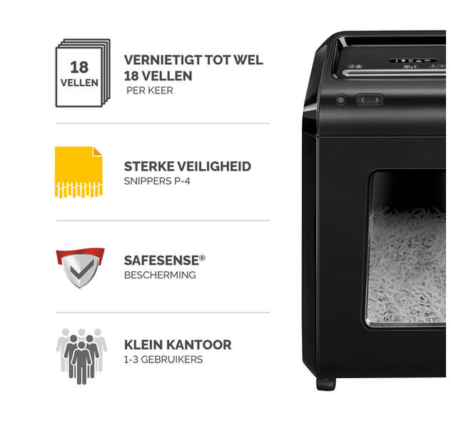 Papiervernietiger Fellowes Powershred 92CS snippers 4x38mm