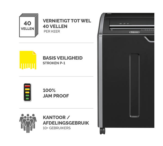 Papiervernietiger Fellowes Powershred 485I stroken 5,8mm