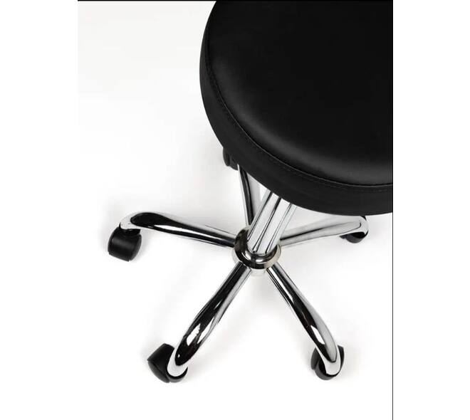 Tabouret kruk Office hoog met gasveer harde wielen zw