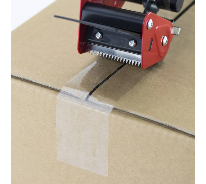 Verpakkingstape dispenser Rapesco Germ-Savvy 960 antibacterieel met transparante tape zwart