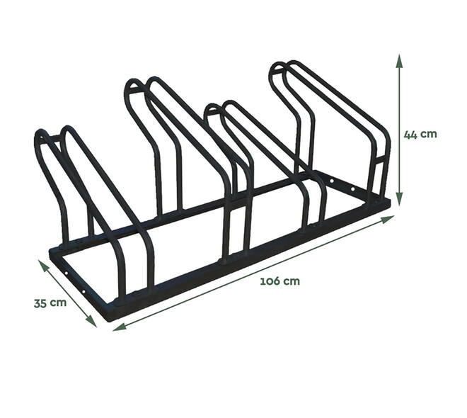 Fietsenrek BRASQ  4 fietsen BS400 zwart