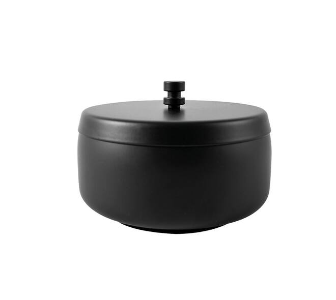 Asbak BRASQ tafelmodel 1 liter met deksel AT700 zwart