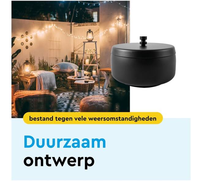 Asbak BRASQ tafelmodel 1 liter met deksel AT700 zwart