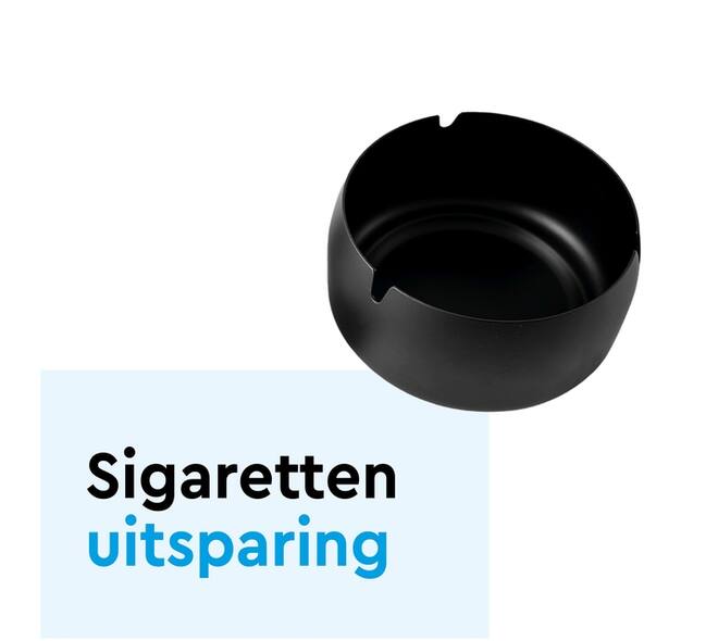 Asbak BRASQ tafelmodel 1 liter met deksel AT700 zwart