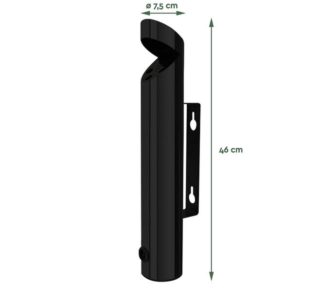 Wandasbak BRASQ AT200 RVS zwart