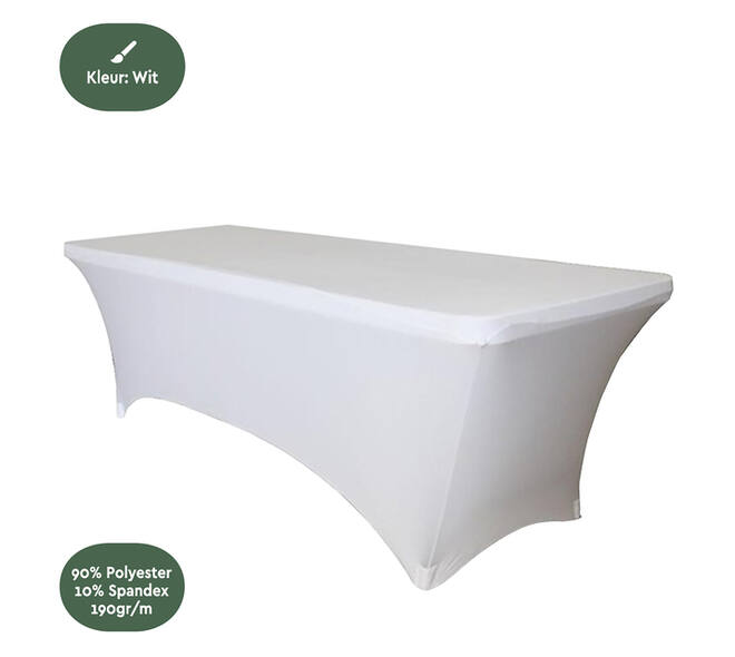 Tafelrok BRASQ 183x76x74cm wit