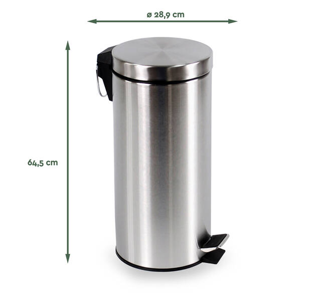 Pedaalemmer BRASQ 30 liter rvs