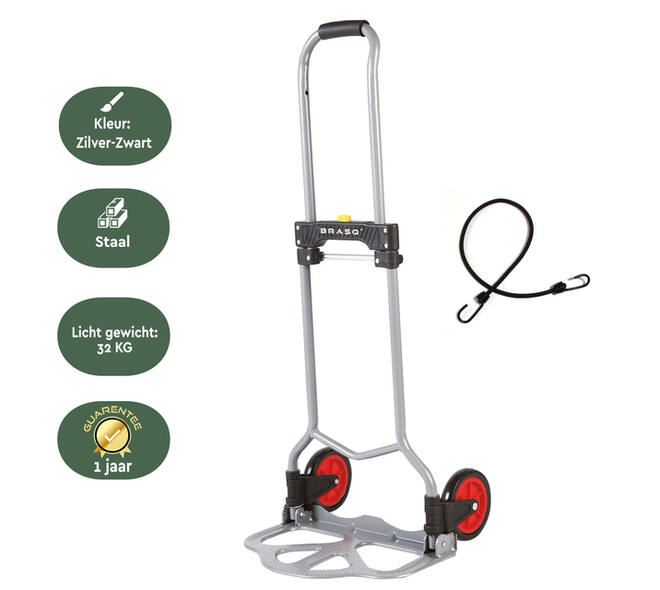 Steekwagen BRASQ Inklapbaar HT60 incl. bagagespin 60Kg