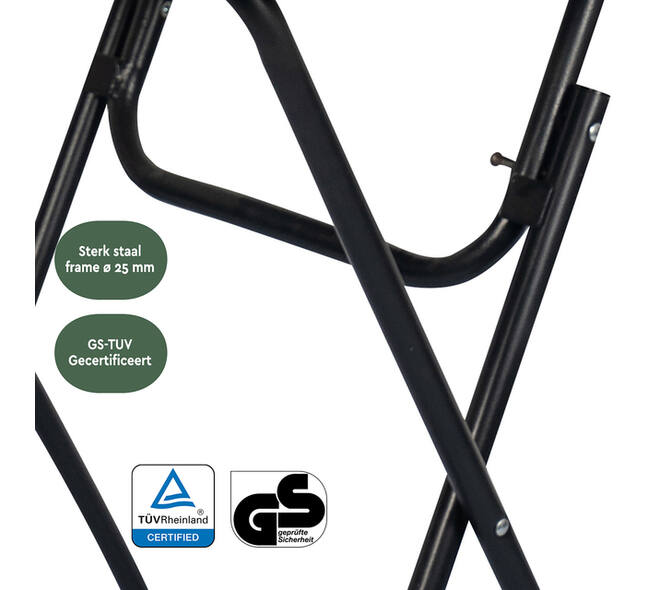 Statafel BRASQ 80cm BT100 zwart