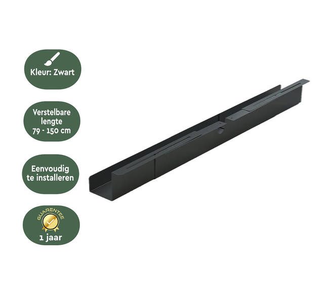 Kabelgoot BRASQ verstelbaar 75-150cm CT100 zwart