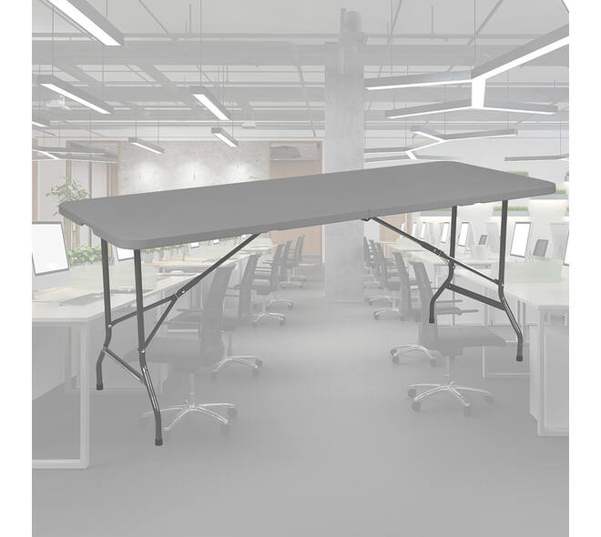 Vouwtafel BRASQ 180x70x74cm FT180 grijs