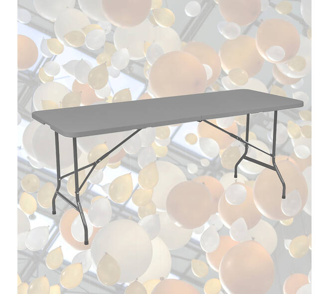 Vouwtafel BRASQ 180x70x74cm FT180 grijs