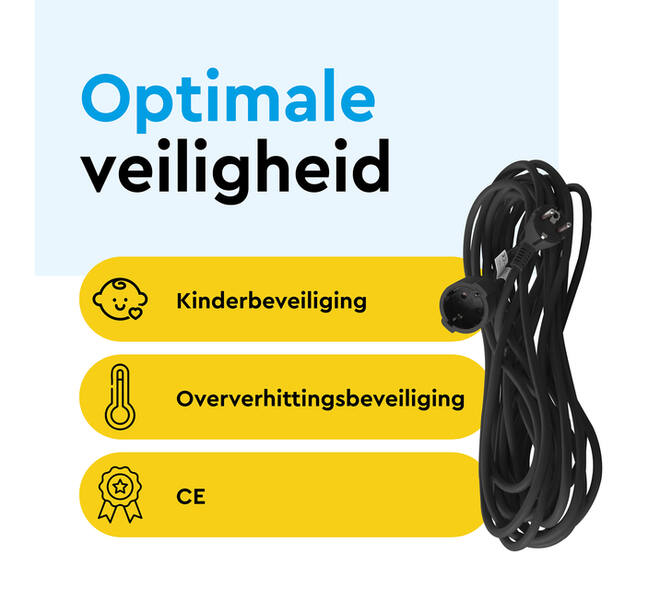 Verlengkabel BRASQ 30m zwart