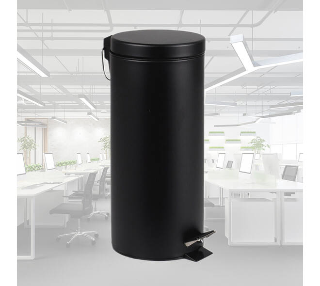 Pedaalemmer BRASQ 30 liter zwart