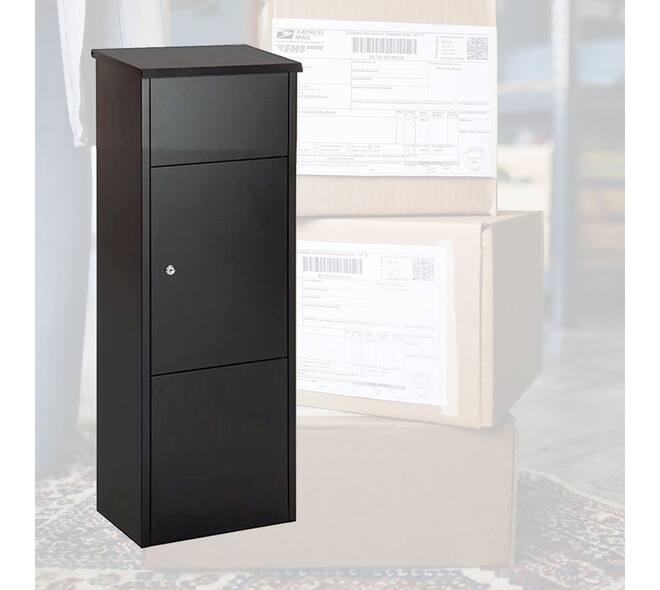 Pakketbrievenbus BRASQ 105x38x24cm PB400 Zwart