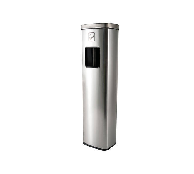 Afvalbak met asbak BRASQ 20 liter AT400 rvs