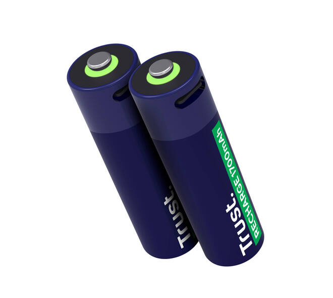Batterij Trust USB-C oplaadbaar AA 2 stuks