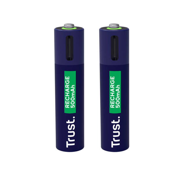 Batterij Trust USB-C oplaadbaar AAA 2 stuks