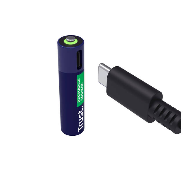 Batterij Trust USB-C oplaadbaar AAA 2 stuks