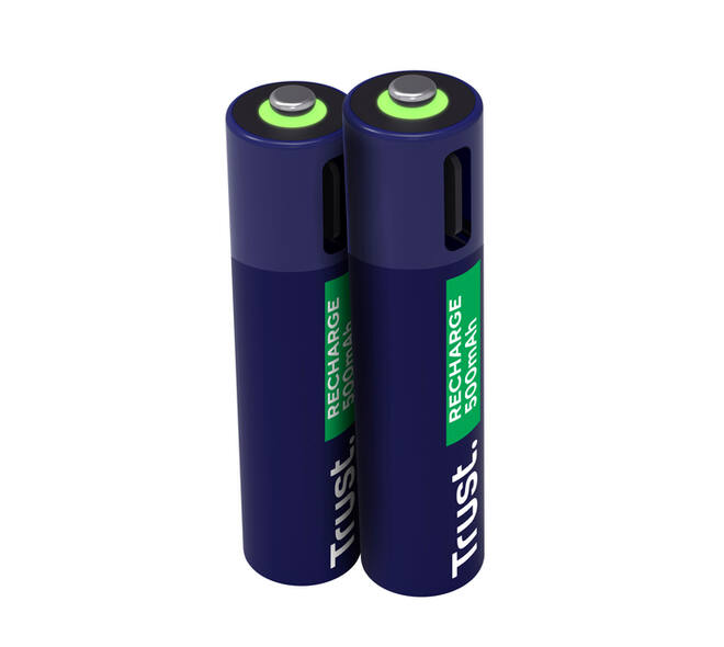 Batterij Trust USB-C oplaadbaar AAA 2 stuks