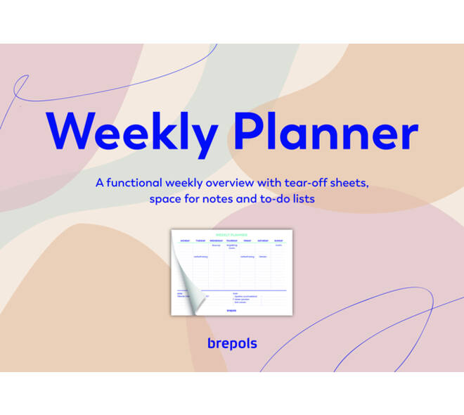 Planner Brepols Weekly A4 7dagen/1pagina horizontaal assorti