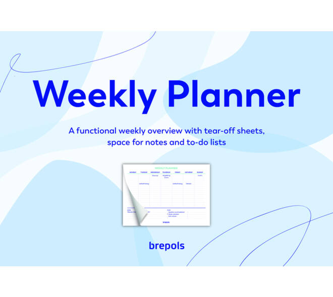 Planner Brepols Weekly A4 7dagen/1pagina horizontaal assorti