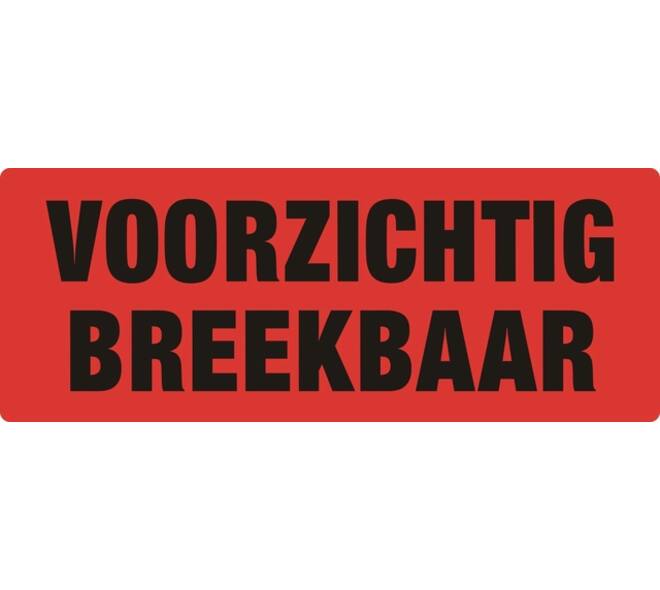 Waarschuwingsetiket IEZZY voorzichtig breekbaar 130mmx50mm 500 stuks