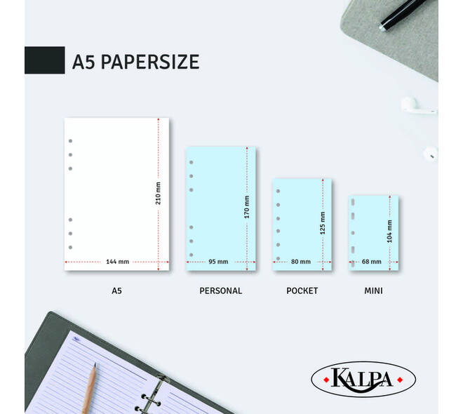 Organizer Kalpa Clipbook A5 inclusief agenda 2026-2027 7dagen/2pagina's nerf zwart