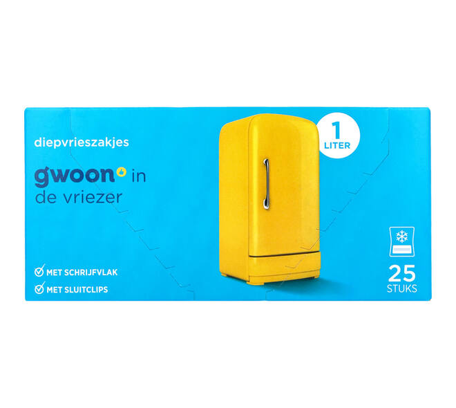 Diepvrieszak G'woon 25 x 1 liter