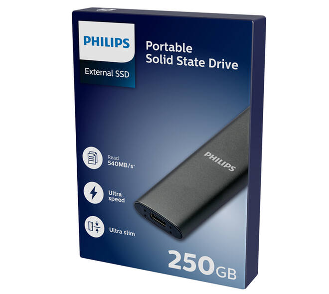 SSD Philips External 250 GB Ultra Speed Space Grey