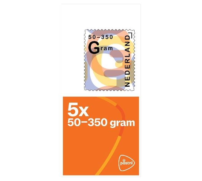 Postzegel Nederland 50-350 gram 5 per vel
