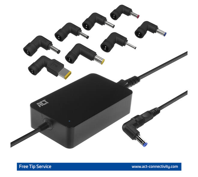 Laptop Oplader ACT Compact universeel 65W