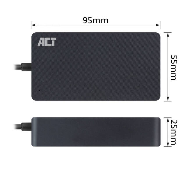 Laptop Oplader ACT Compact universeel 65W