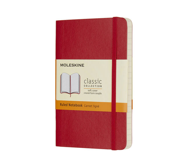 notitieboek A6 Moleskine SC rood