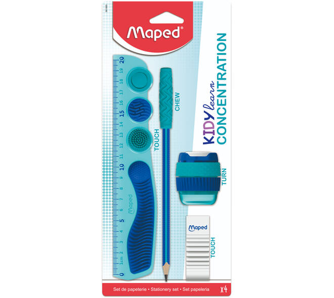 Tekenset Maped Kidy Learn Concentration set à 5 delen blauw